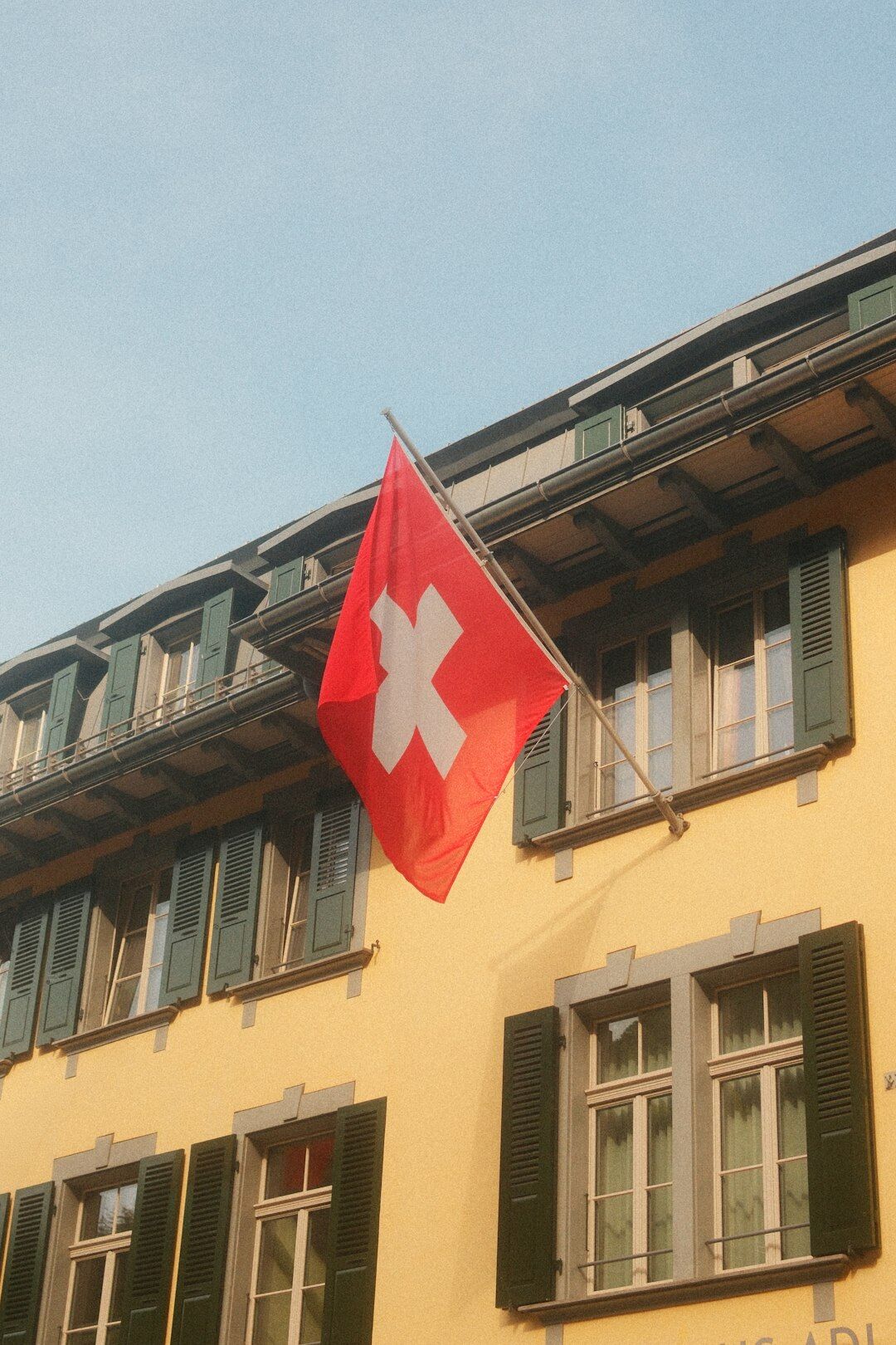 swiss flag waving