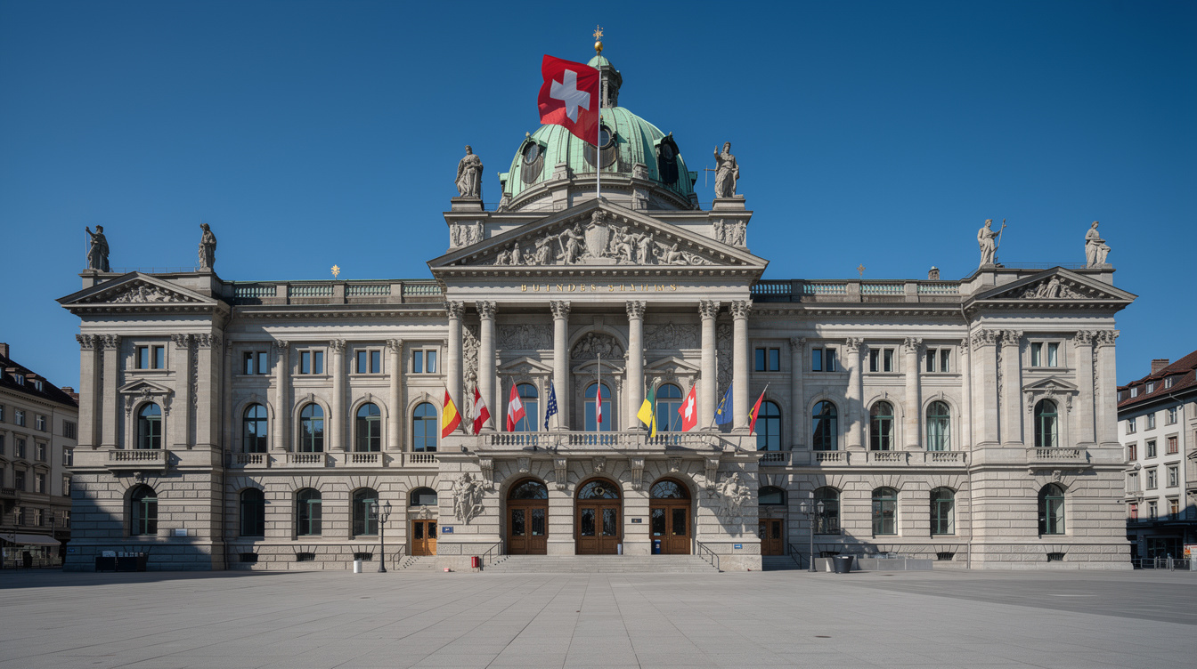 Bundeshaus in Bern bei Tageslicht