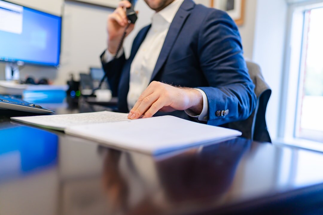 investigative journalist at desk